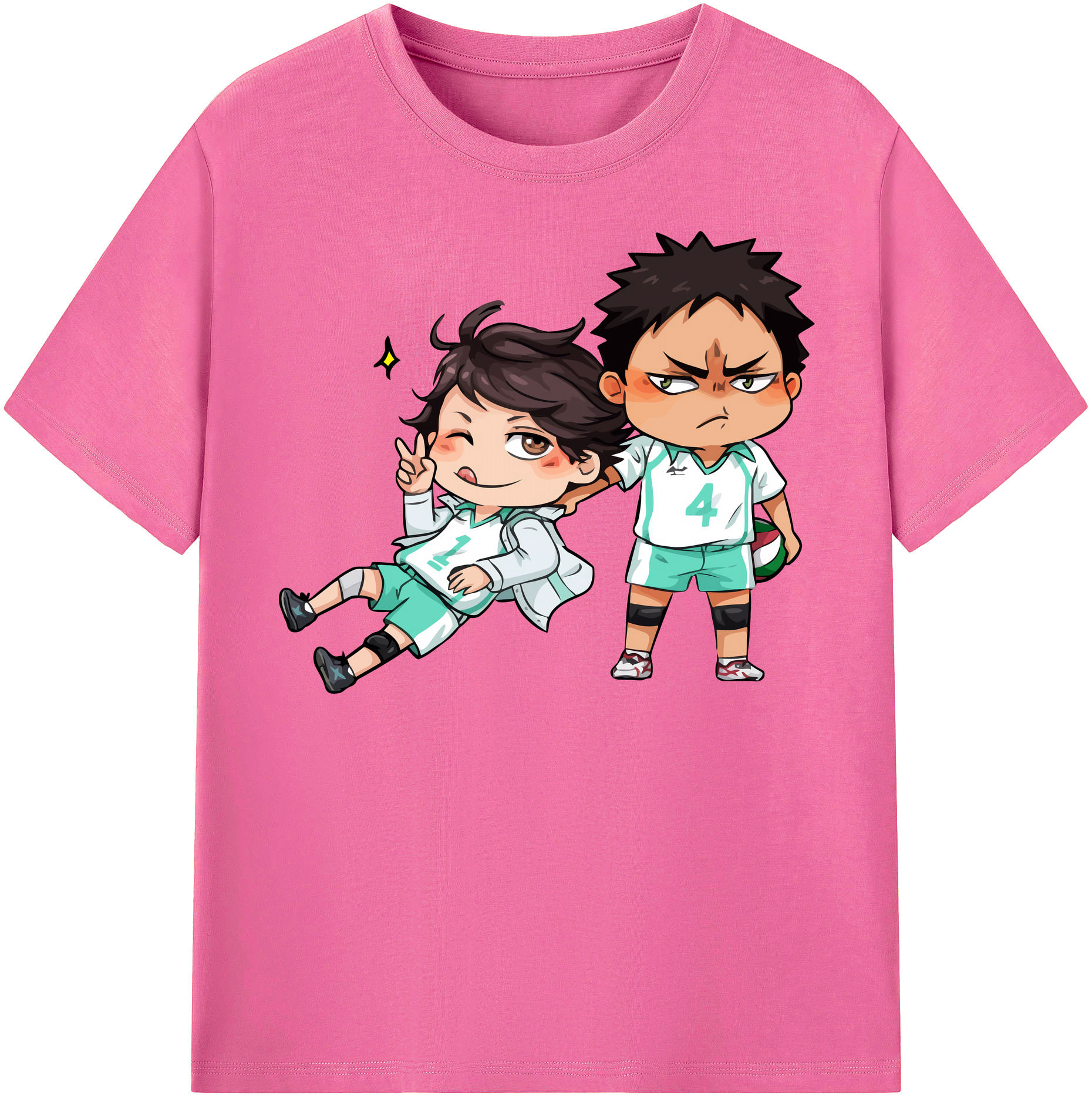 （画像用） ハイキュー!! Haikyu!! レディースカジュアルプリントTシャツ（綿100％）